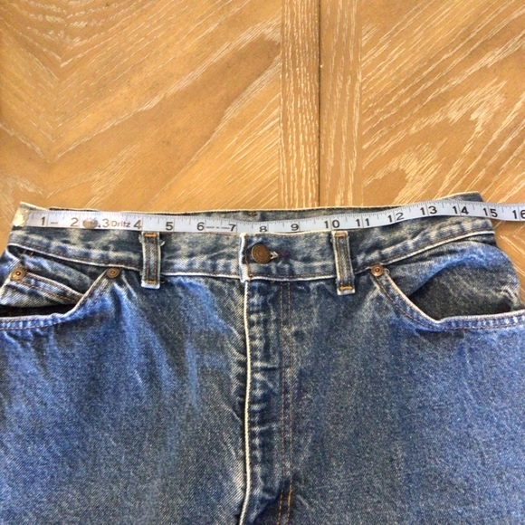 VTG Levi Strauss & Co Womens 70’s Orange Tab Dark Wash Straight Leg Jeans Sz 16 - Picture 9 of 10